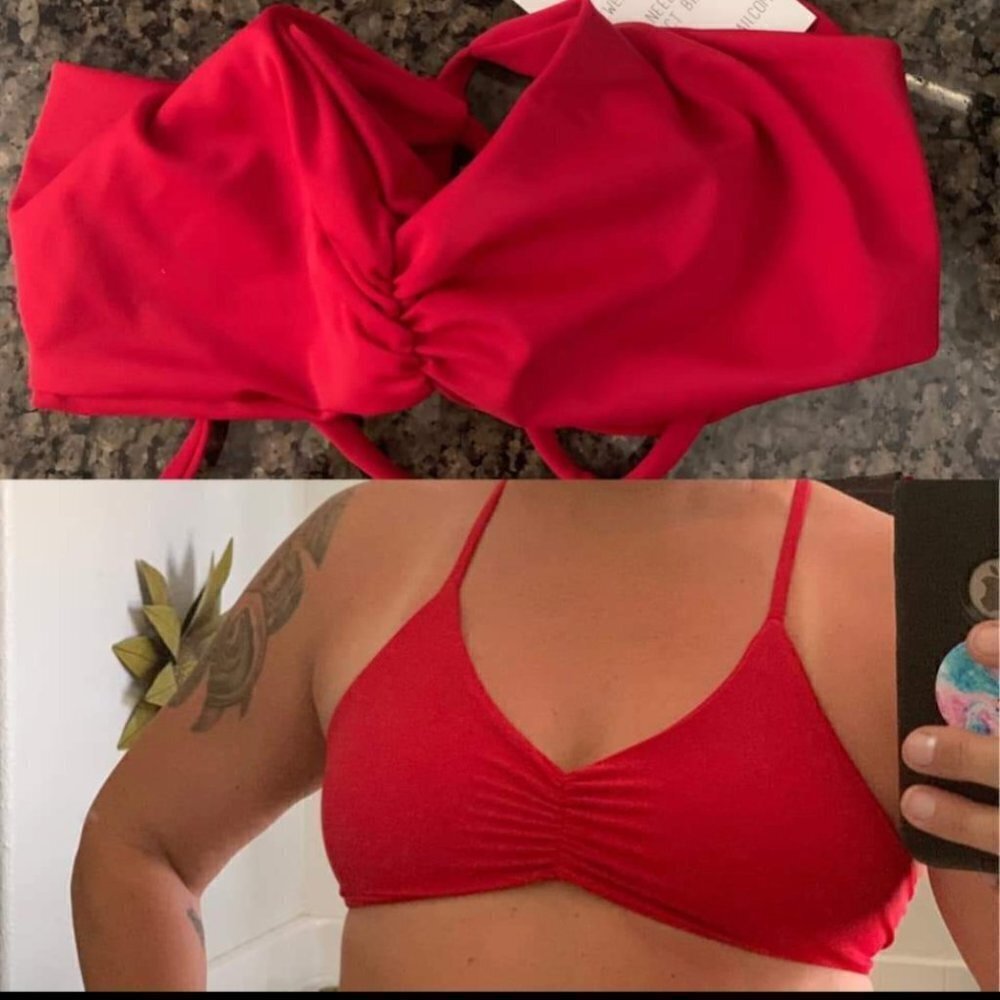 NWOT Fused Hawaii‎ Swim Top Red